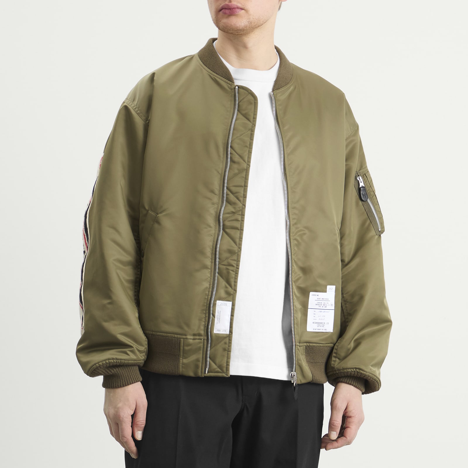 Men's Mod Patch MA-1 Flight Jacket in Olive Drab
