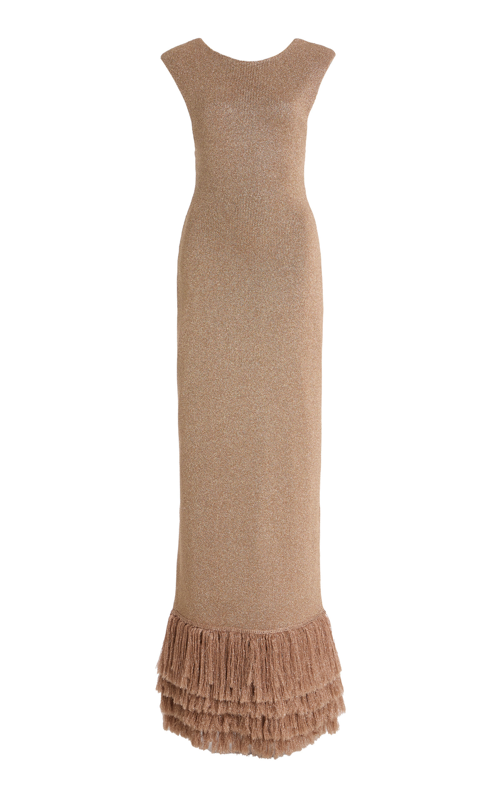 Breeze Metallic-Knit Midi Dress