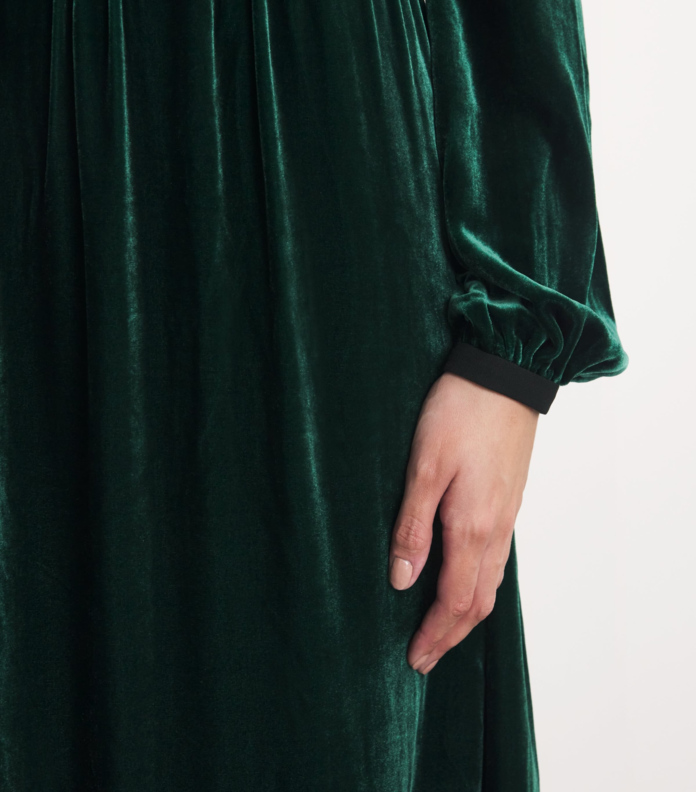 Velvet Embellished Camille Bows Midi Dress