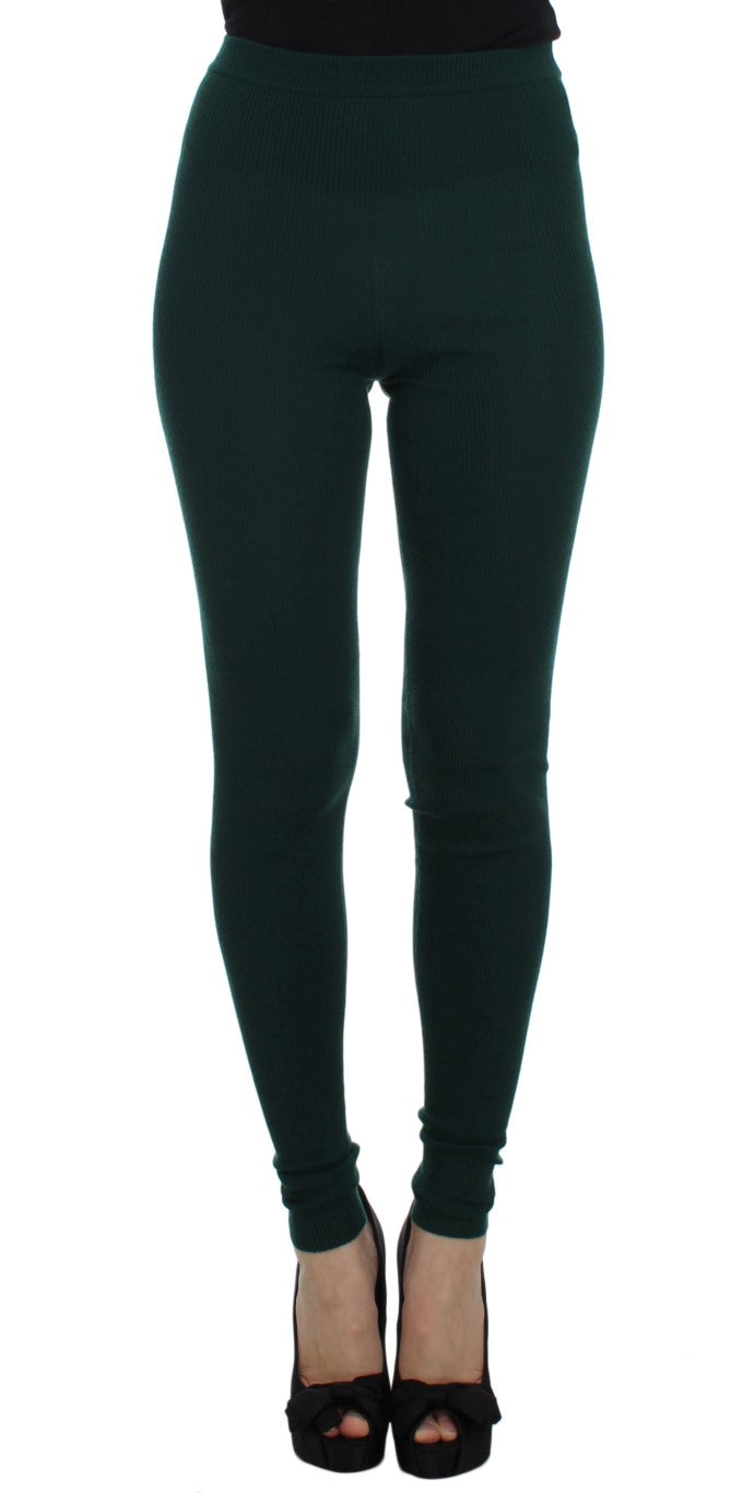 Cashmere Stretch Leggings — Green
