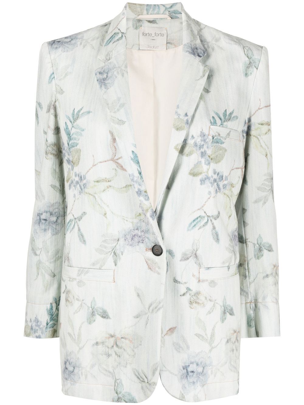 Floral-print single-breasted blazer - Neutrals