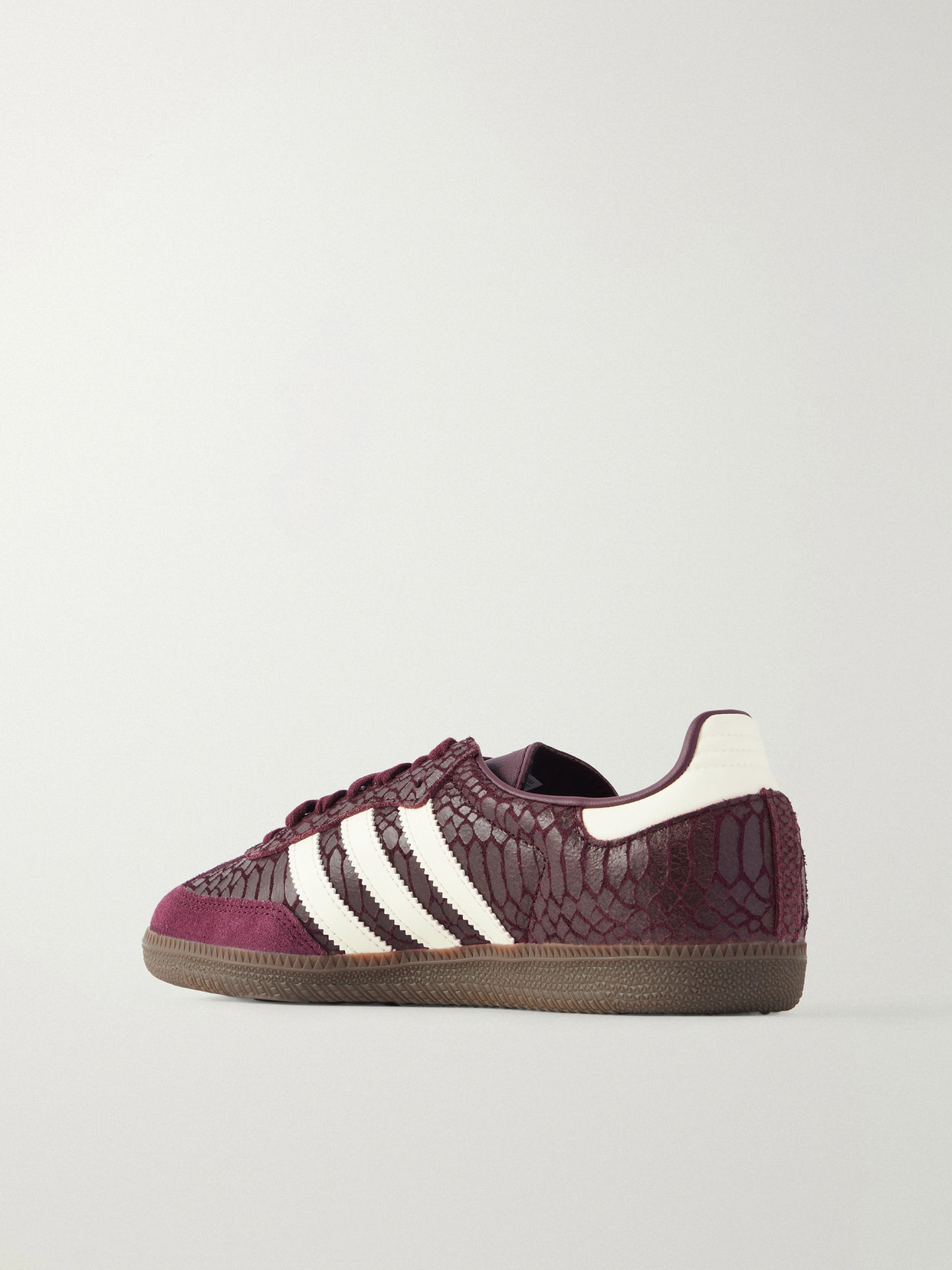 Samba Og Snake-effect Leather Sneakers - Burgundy