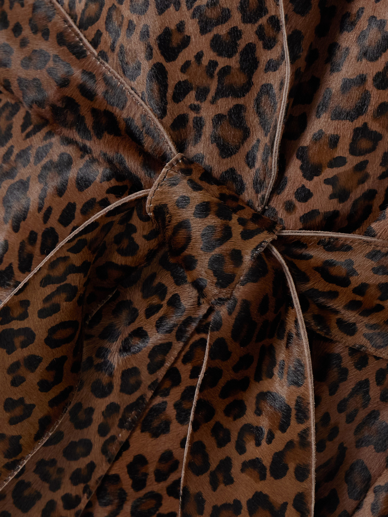 Althea Belted Leopard-print Cow Hair Coat - Animal print