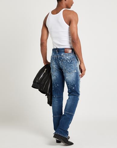 Man Jeans Blue Size 36 Cotton, Elastane