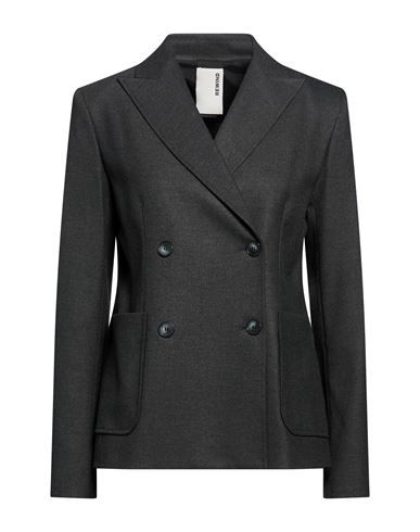 Woman Blazer Charcoal Size 6 Polyester, Viscose, Elastane