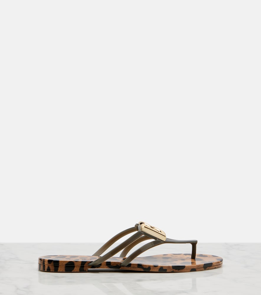 DG leopard-print thong sandals