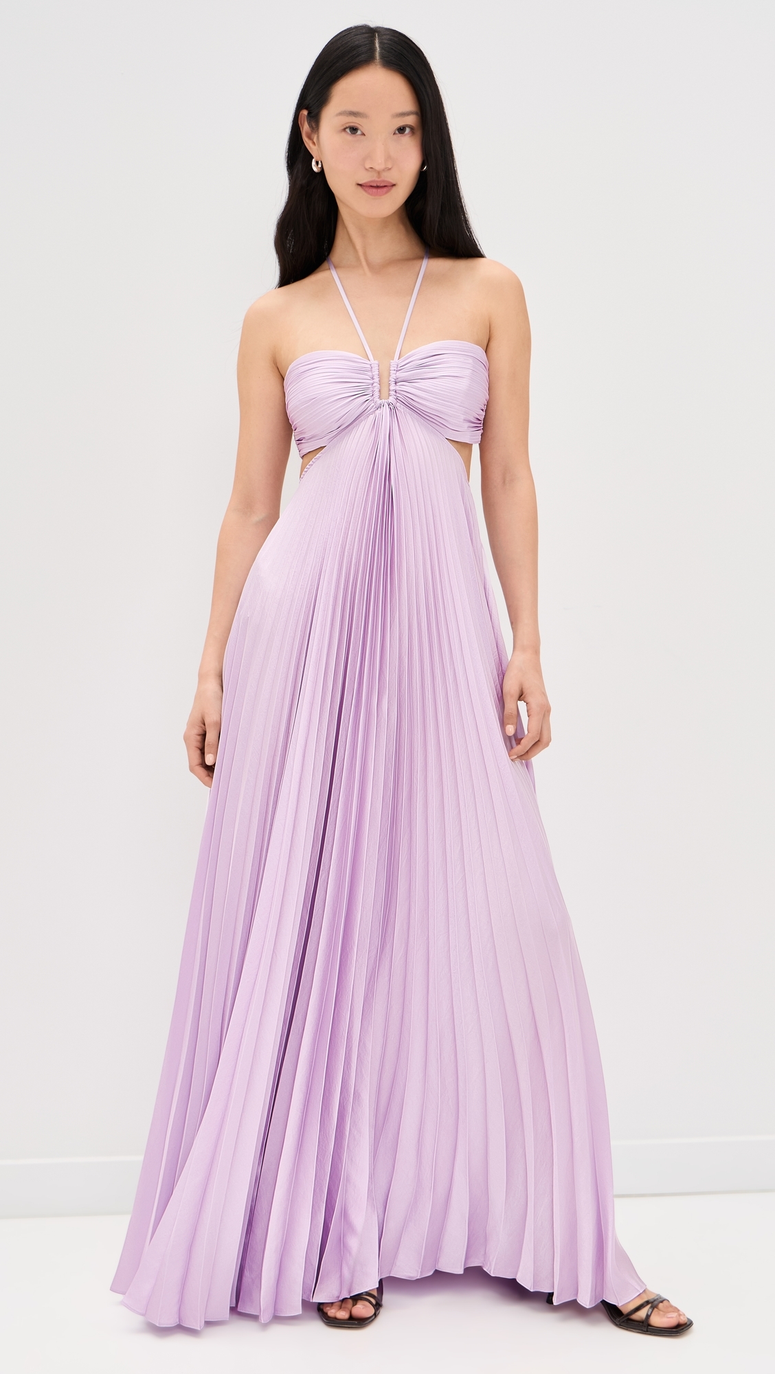 A. L.C. Moira Pleated Maxi Dress Lilac