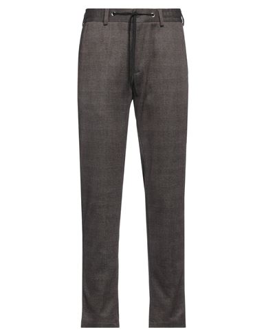 Man Pants Dark brown Size 33 Polyester, Cotton, Polyamide