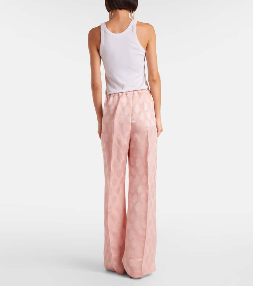 Printed wide-leg pants