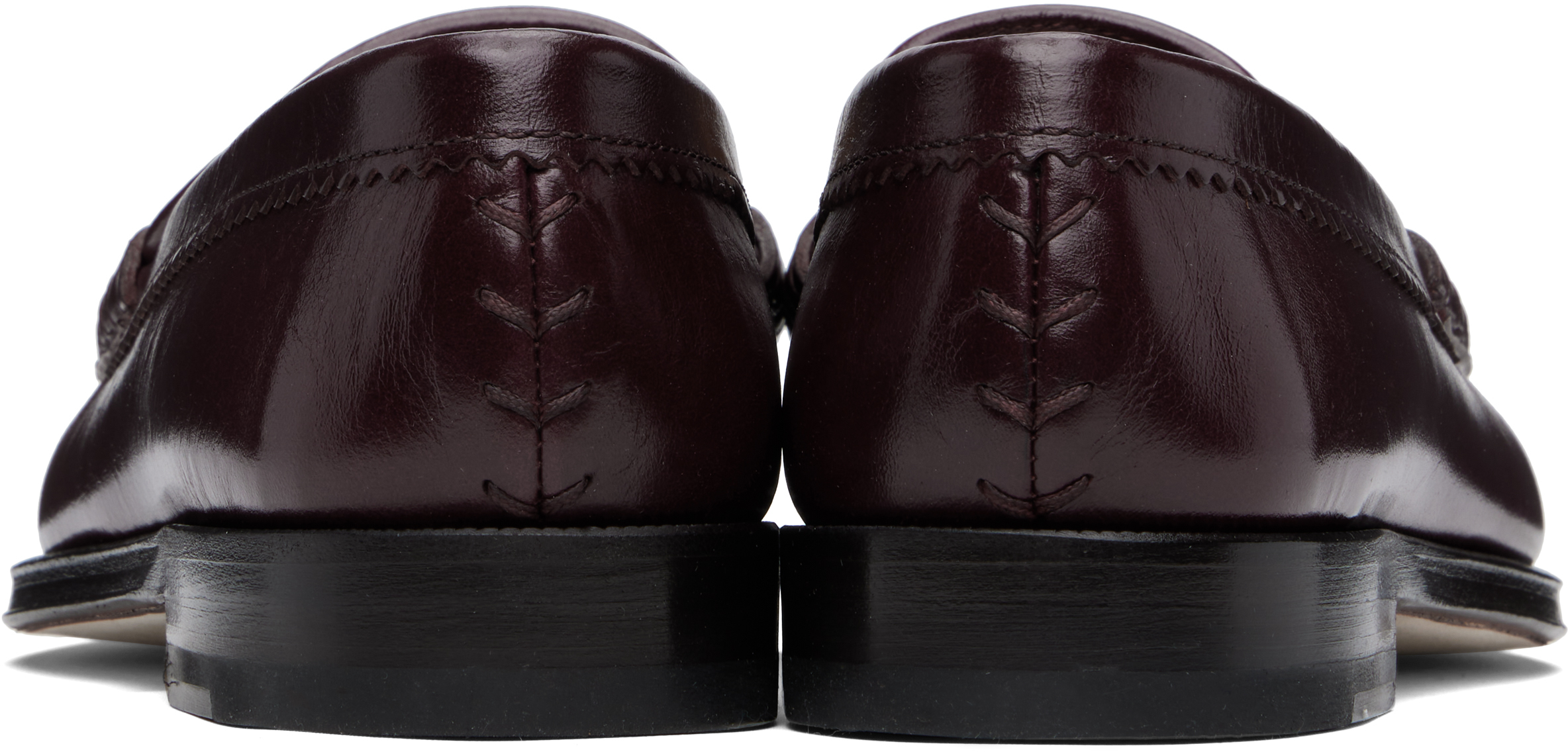 【関税込み】Gabriela Hearst バーガンディ Seren ローファー Larisa Loafer in Black Textured Leather – Gabriela Hearst