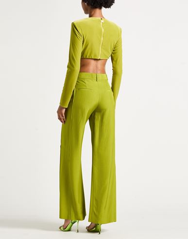 Woman Top Lime green Size 8 Polyester, Elastane, Glass, Brass