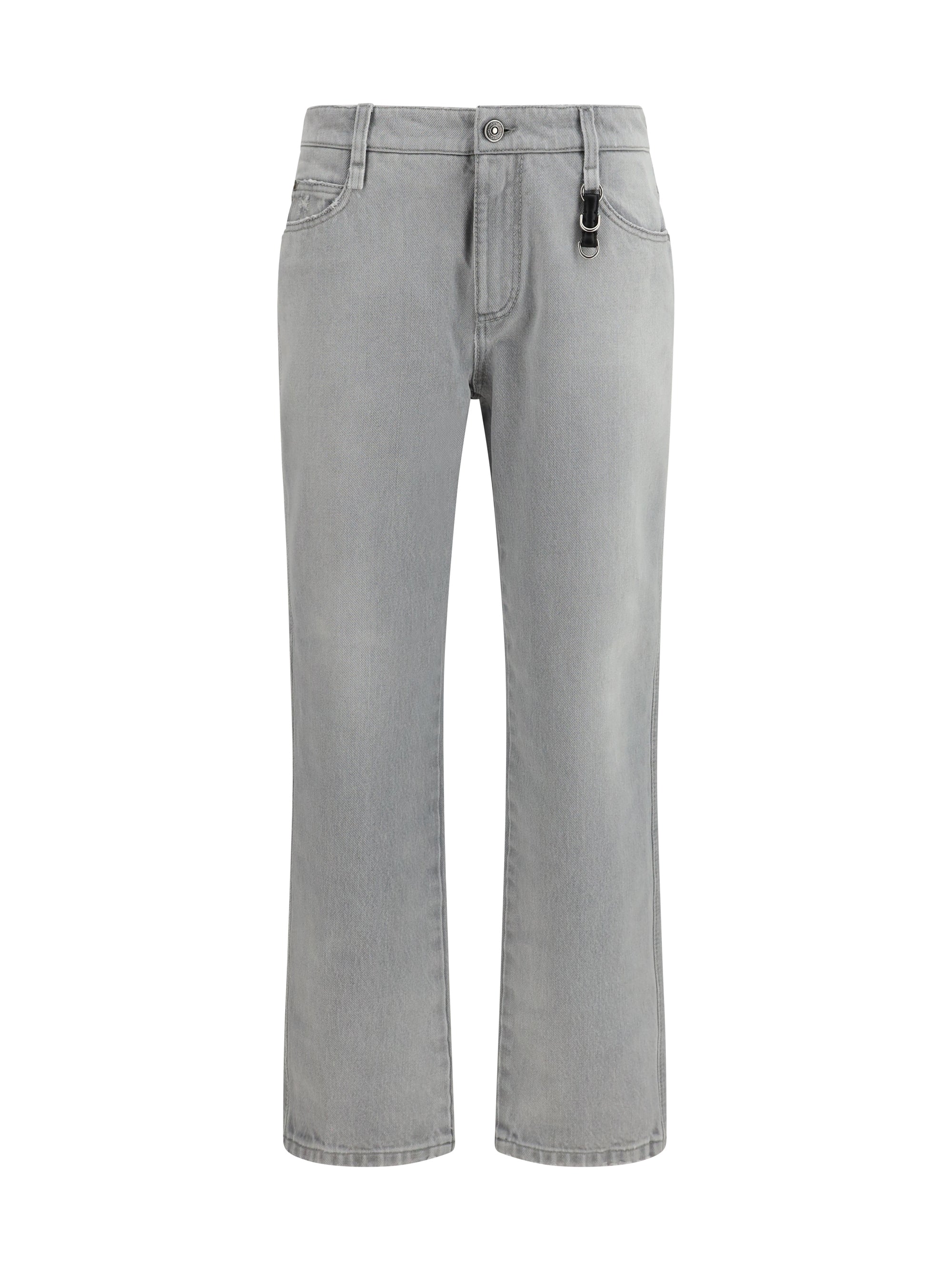 Relaxed Boyfriend Cotton Jeans — Gray
