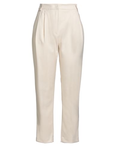 Woman Pants Ivory Size 6 Polyester, Viscose, Elastane