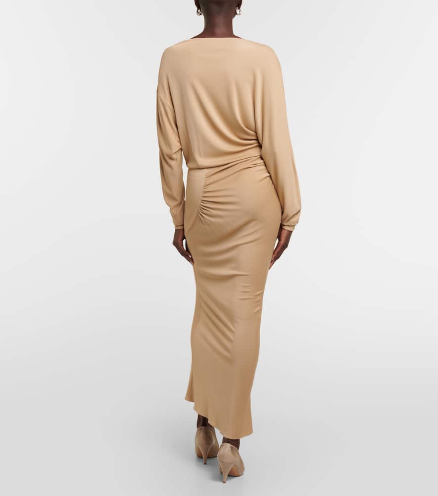 Oron ruched jersey maxi dress
