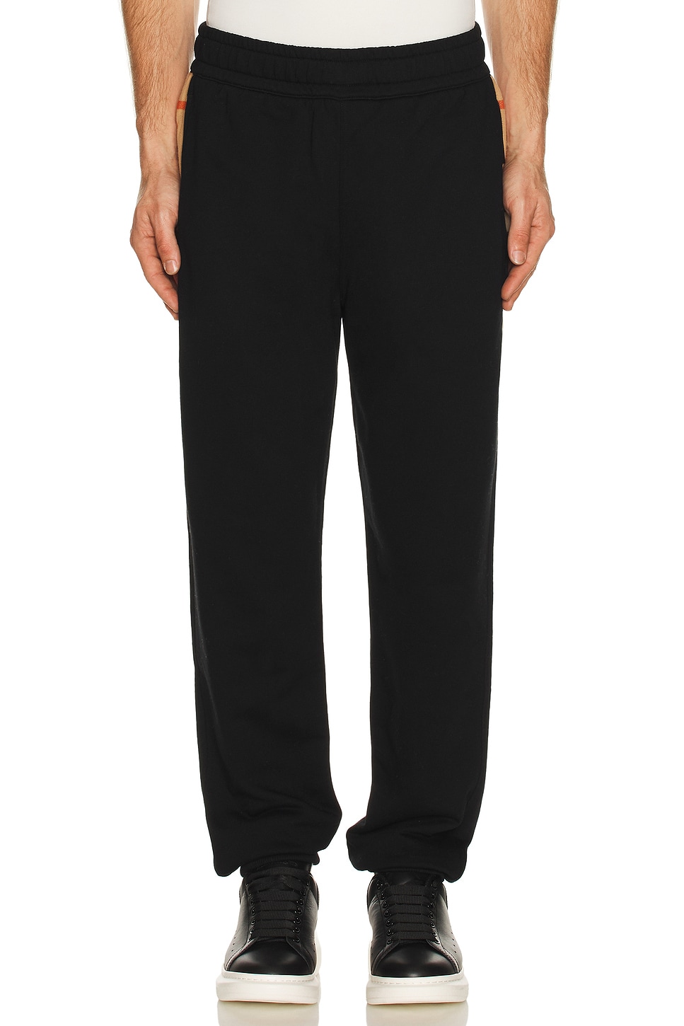 Burberry Stephan Side Check Sweatpant in Black - Black. M also in XL/1X, XXL/2X