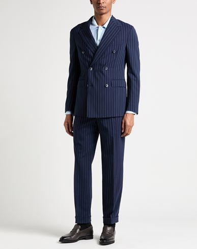 Man Suit Midnight blue Size 38 Polyester, Virgin Wool, Elastane