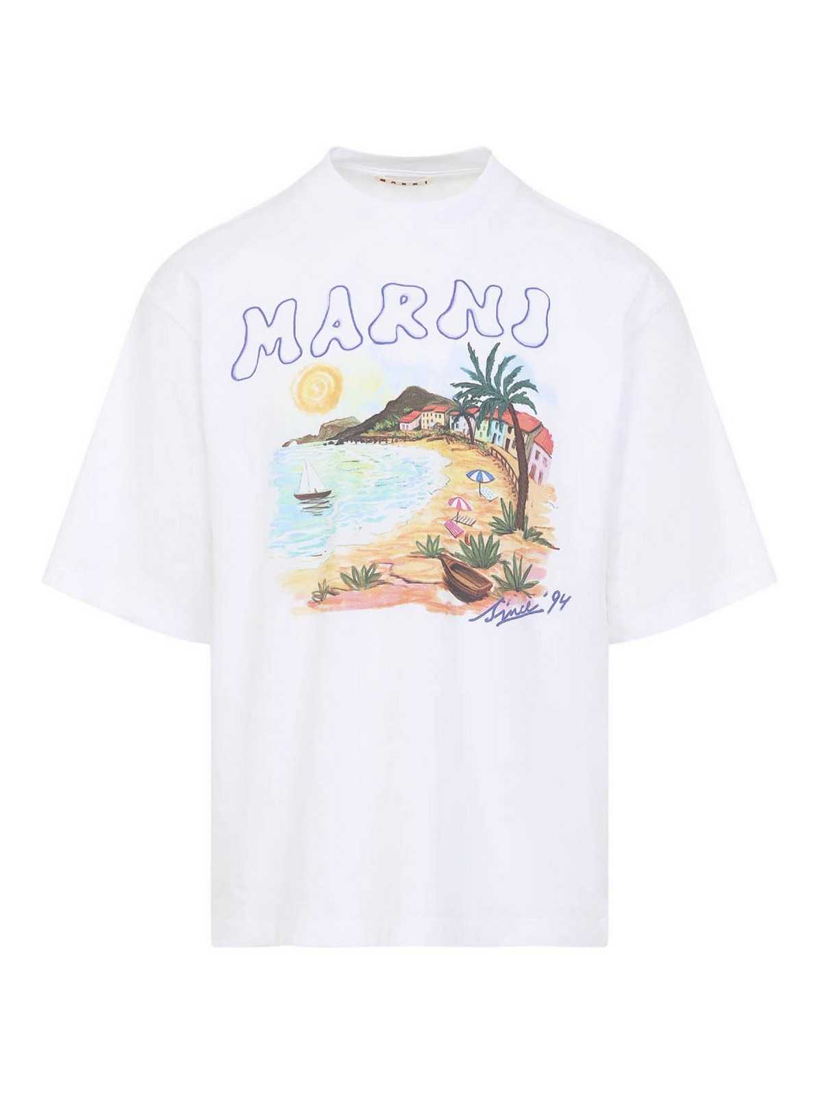 Marni - crew neck graphic print short sleeve t-shirt