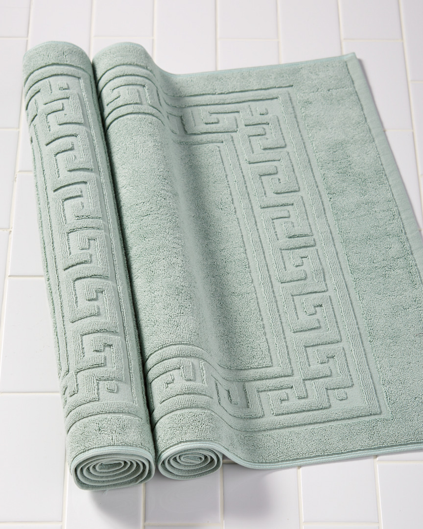 Non-Slip 2pc Absorbent Cotton Bath Mat Set