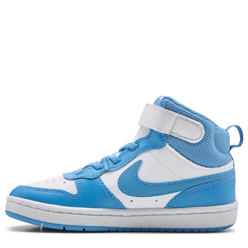 Kids' Court Borough Mid 2 High Top Sneaker Little Kid Shoes (White/Blue)
