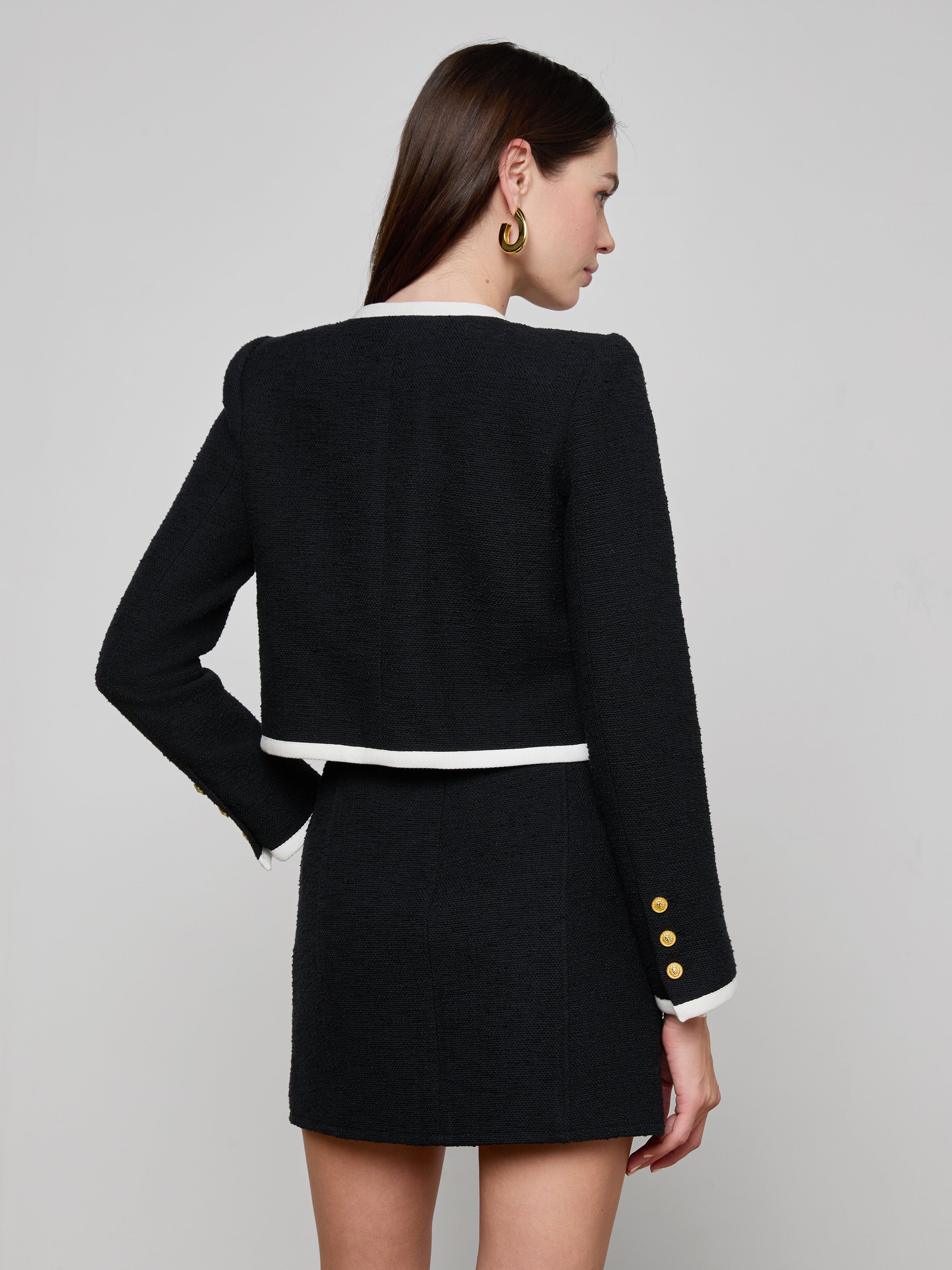 Mazikeen Tweed Jacket In Black/white