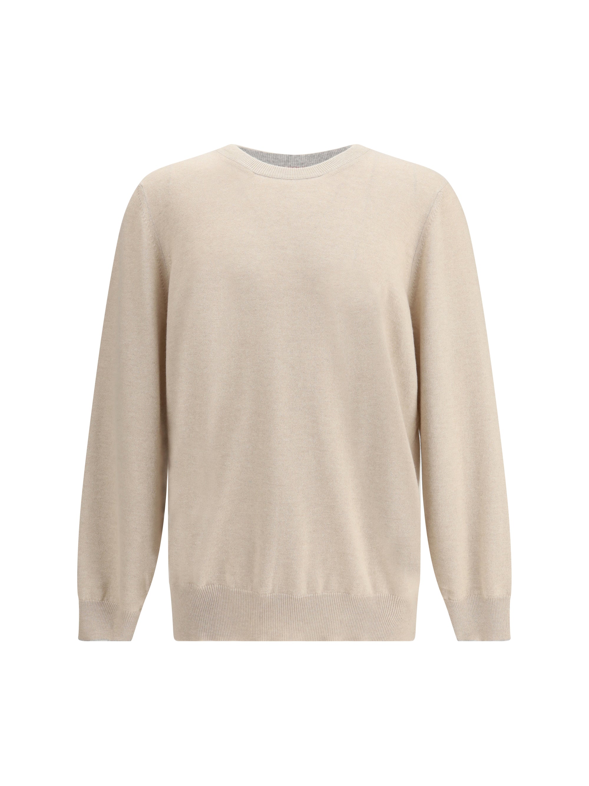 Cashmere Crew Neck Sweater — Beige
