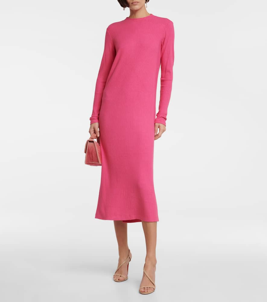 Ember ribbed-knit midi dress