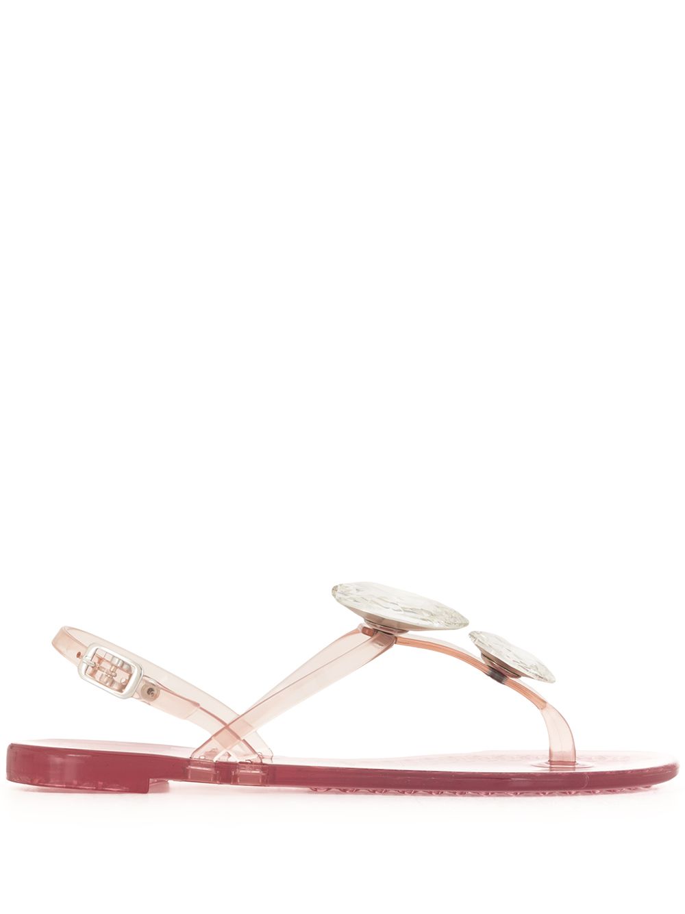 Heart crystal-embellished sandals - Pink