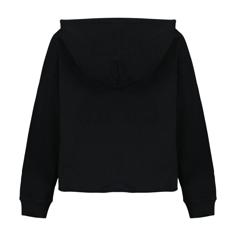 Cotton Hoodie Sweatshirt — Black