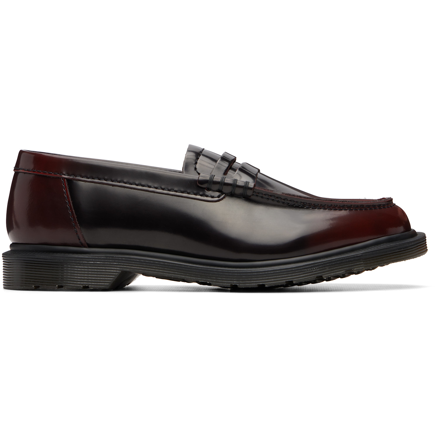 Burgundy Mayfare Rub Off Leather Penny Loafers