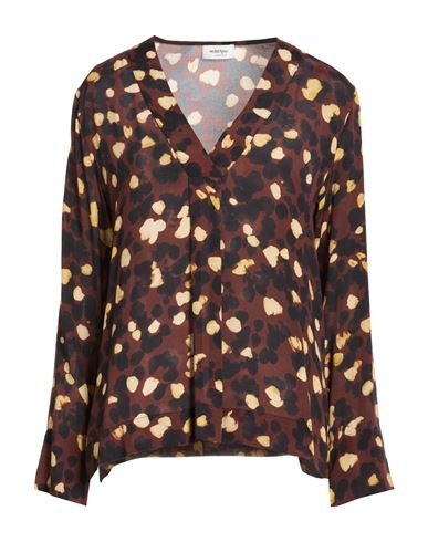 Woman Top Chocolate brown Size 6 Viscose
