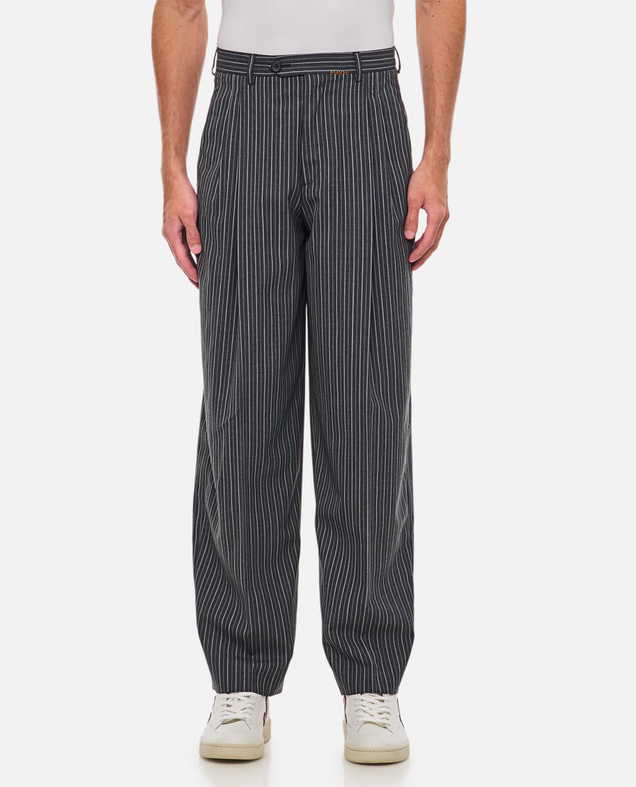 Striped trousers - Black