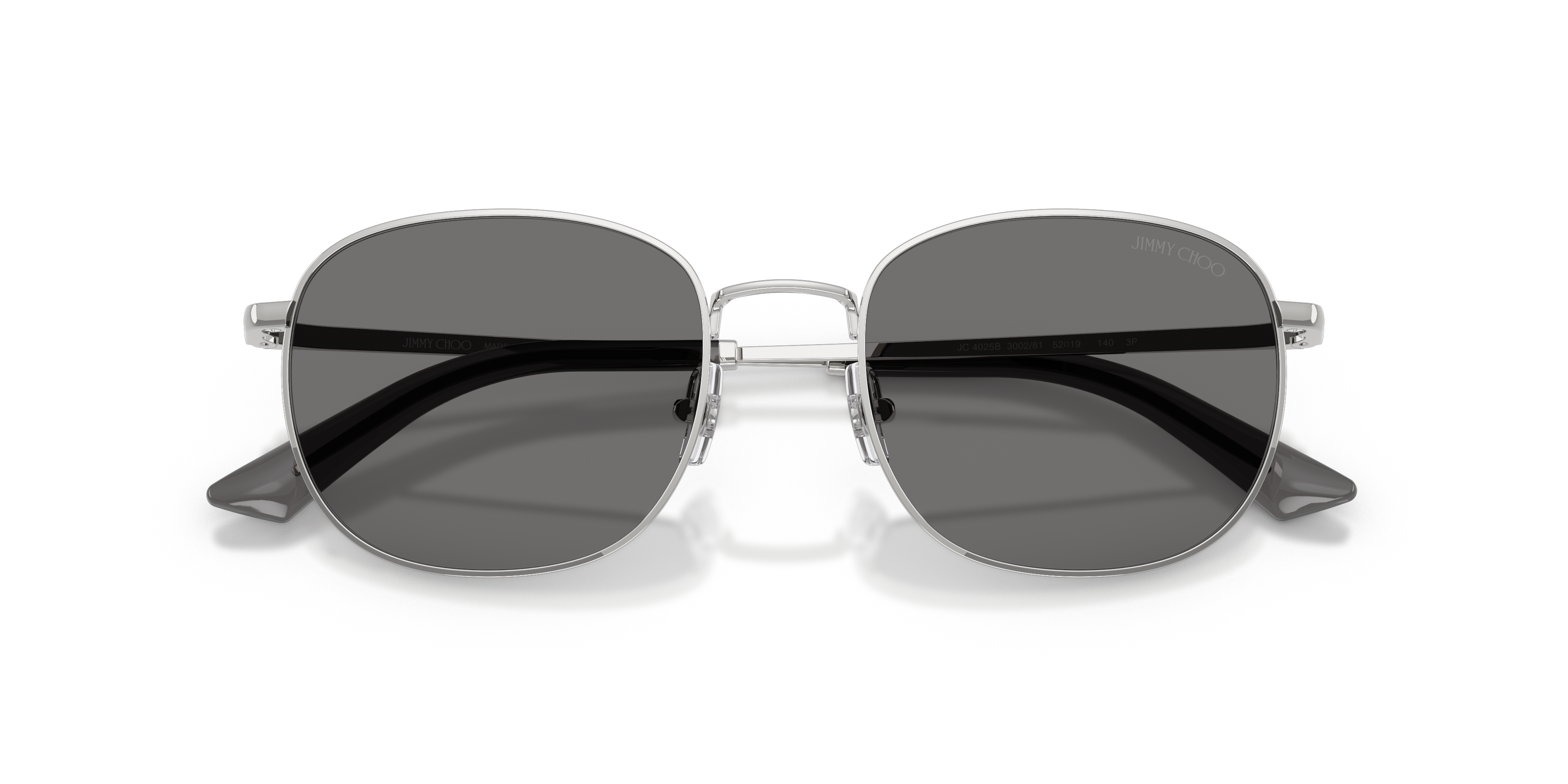 Jimmy Choo Donna Jimmy Choo JC4025B 300281 Occhiali da sole Metallo Argento Grigio Pantos Polarizzata