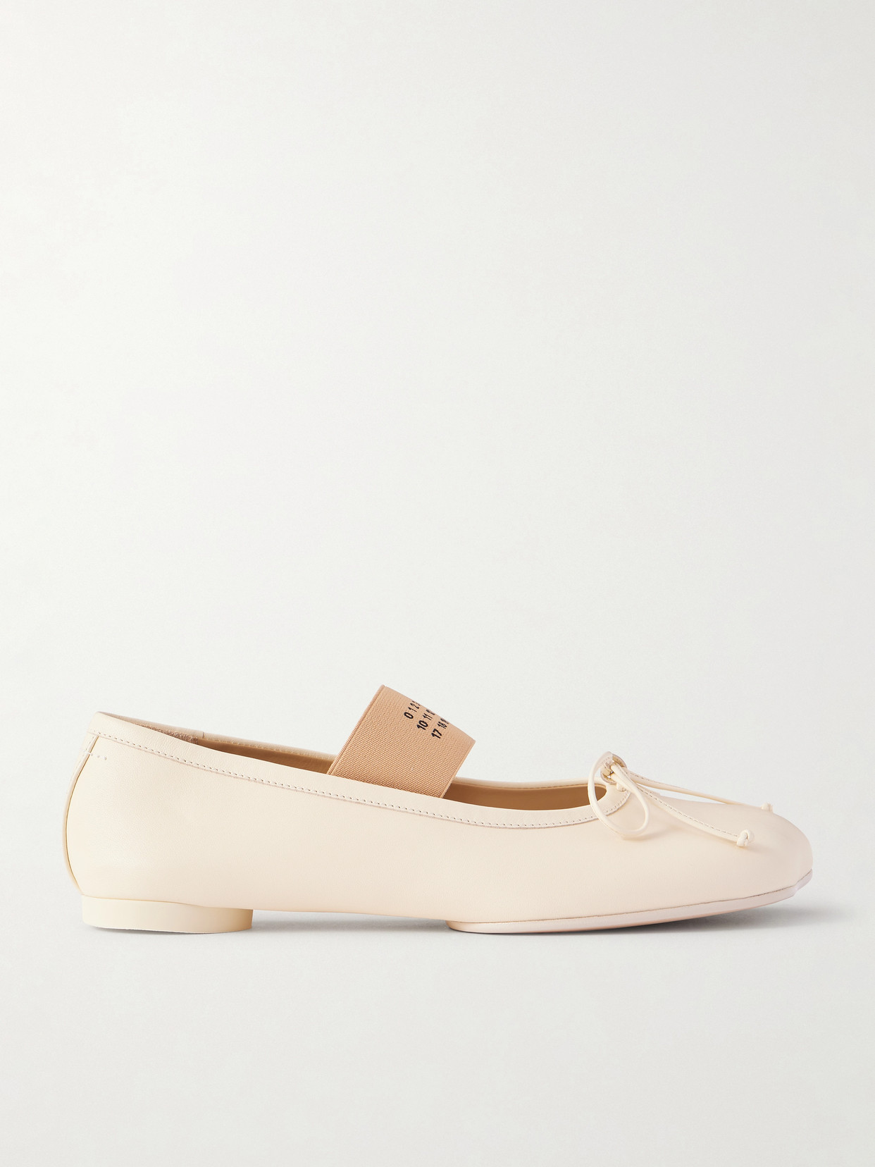 Bow-detailed Leather Ballet Flats