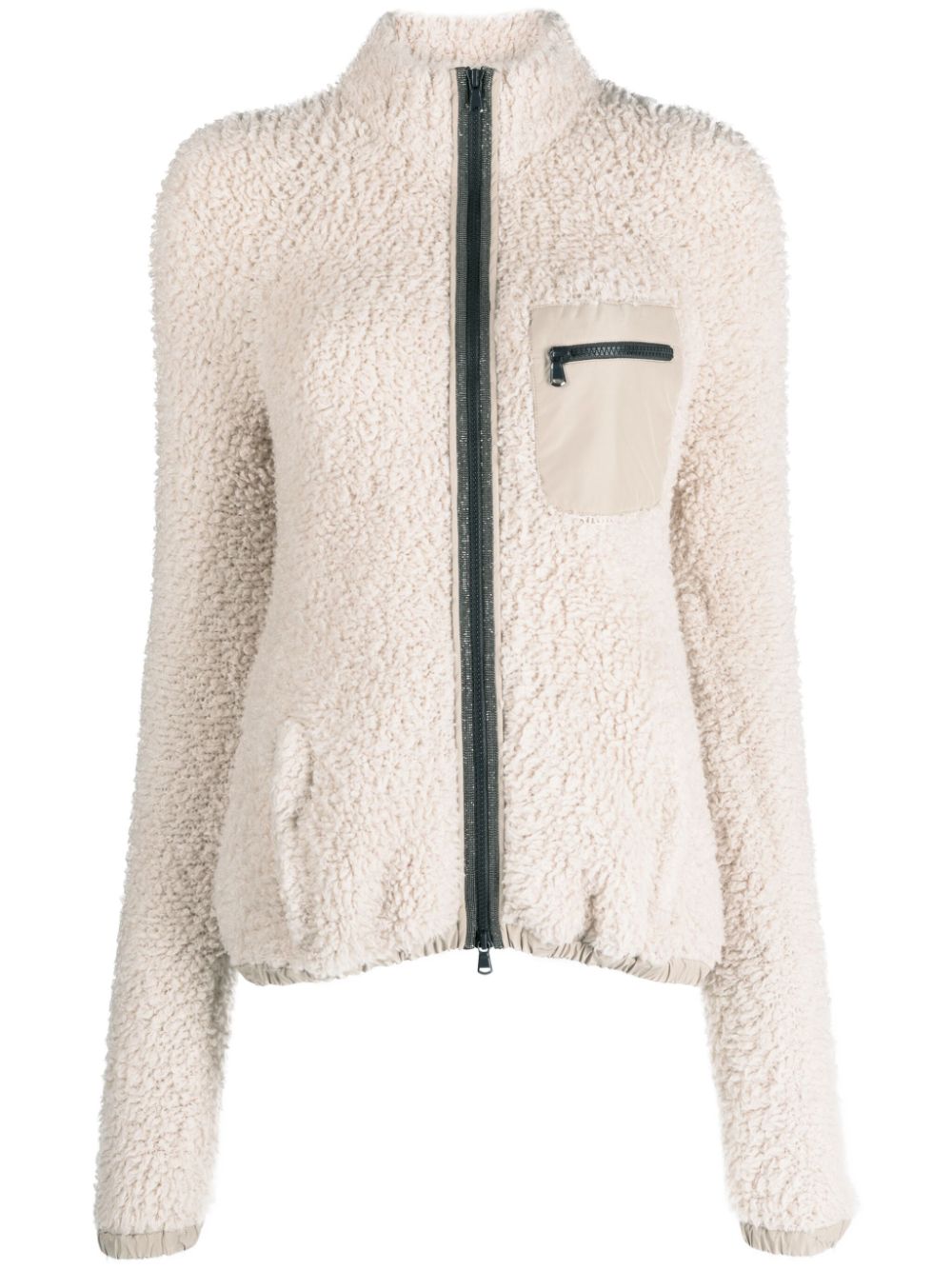 Faux-fur effect jacket - Neutrals