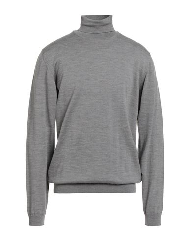 Man Turtleneck Grey Size 42 Merino Wool