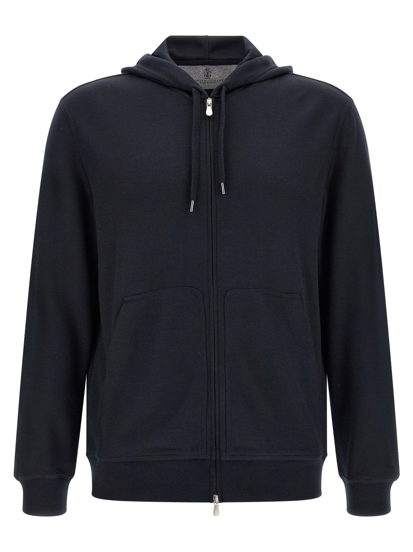 Cashmere and Silk Blend Hoodie — Black