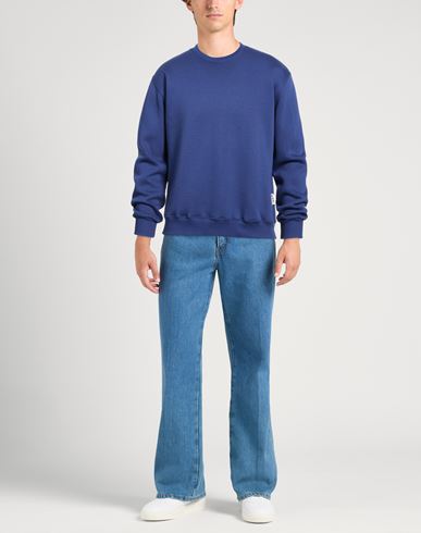 Man Sweatshirt Blue Size M Cotton, Polyester