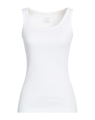 Woman Tank top Ivory Size S Cotton