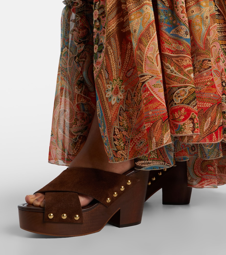 Marisol suede platform mules