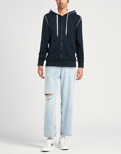 Man Sweatshirt Midnight blue Size L Cotton, Polyester