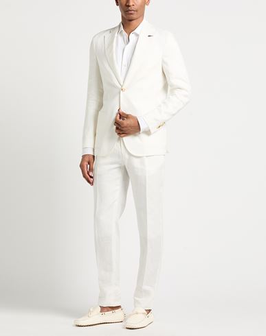 Man Suit White Size 38 Linen