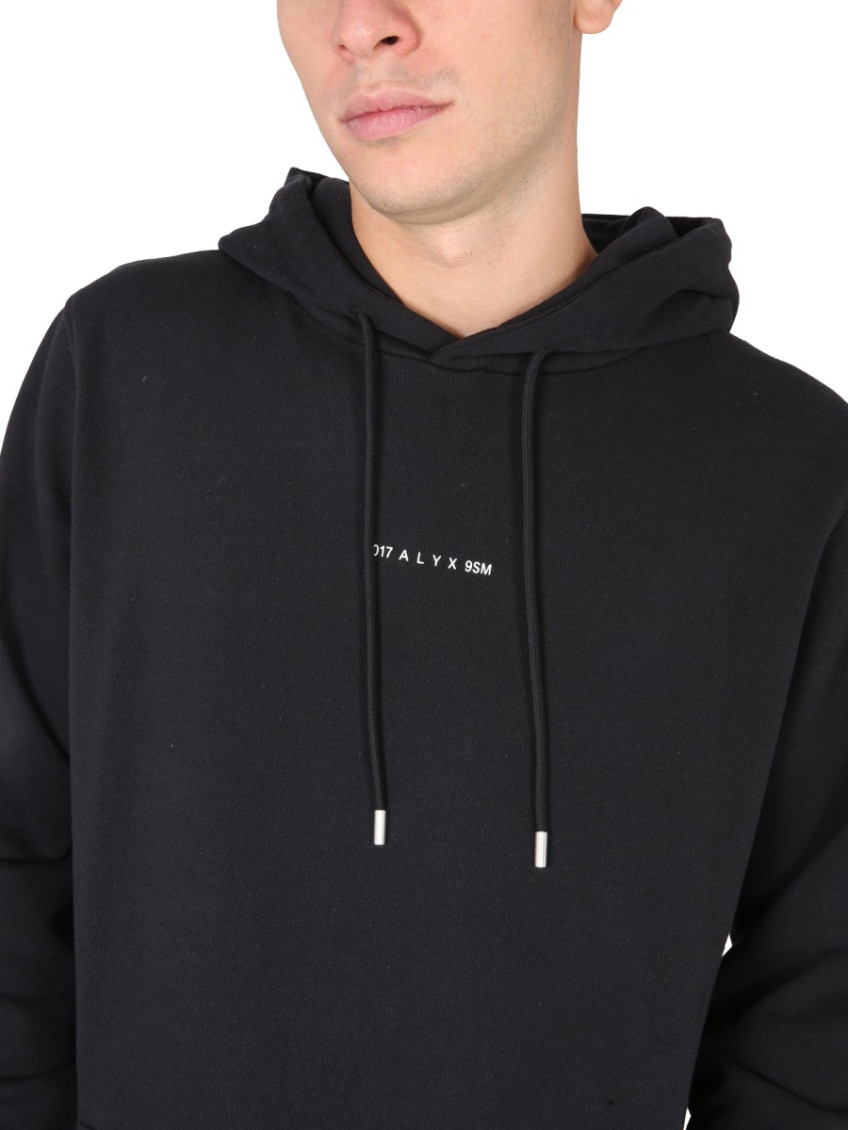Black Logo Hood Sweatshirts