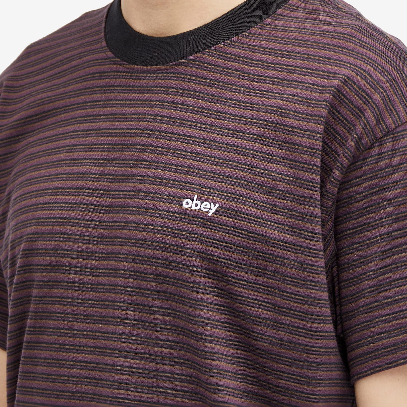 Men's Relocated Stripe T-Shirt in Black Multi