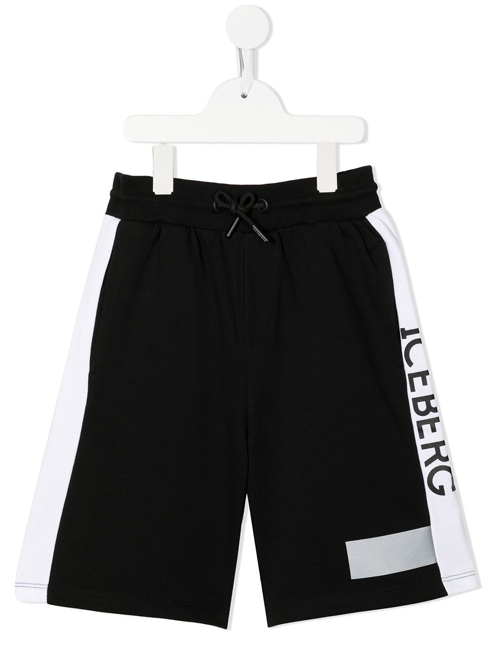 Logo-print drawstring shorts - Black
