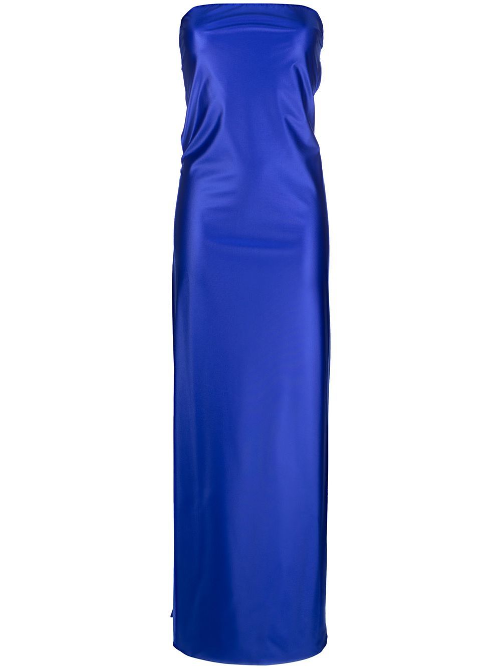 Carabiner cut-out strapless dress - Blue