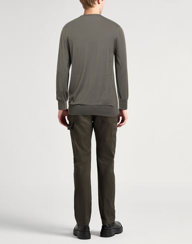 Man Sweater Military green Size L Virgin Wool