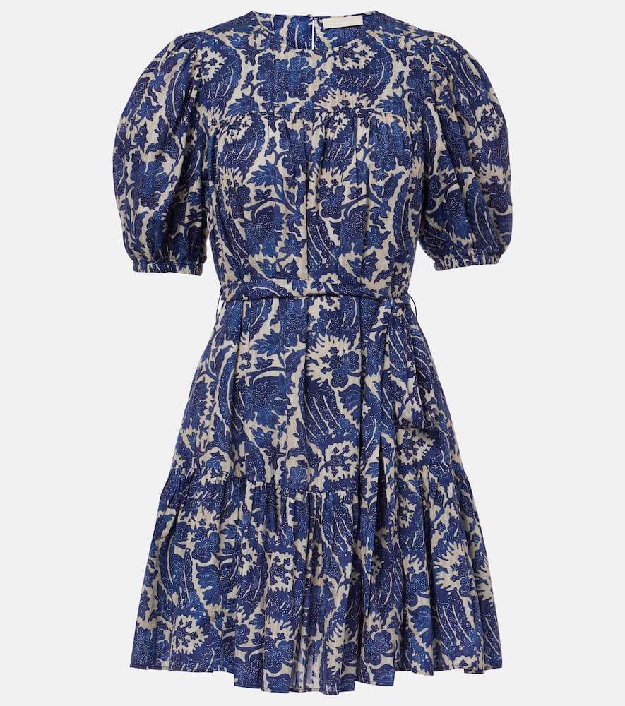 Rosalie printed cotton-blend minidress