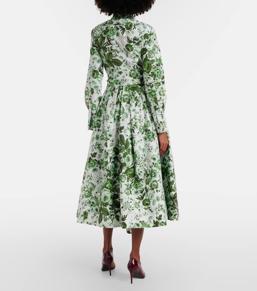 Floral cotton shirt dress