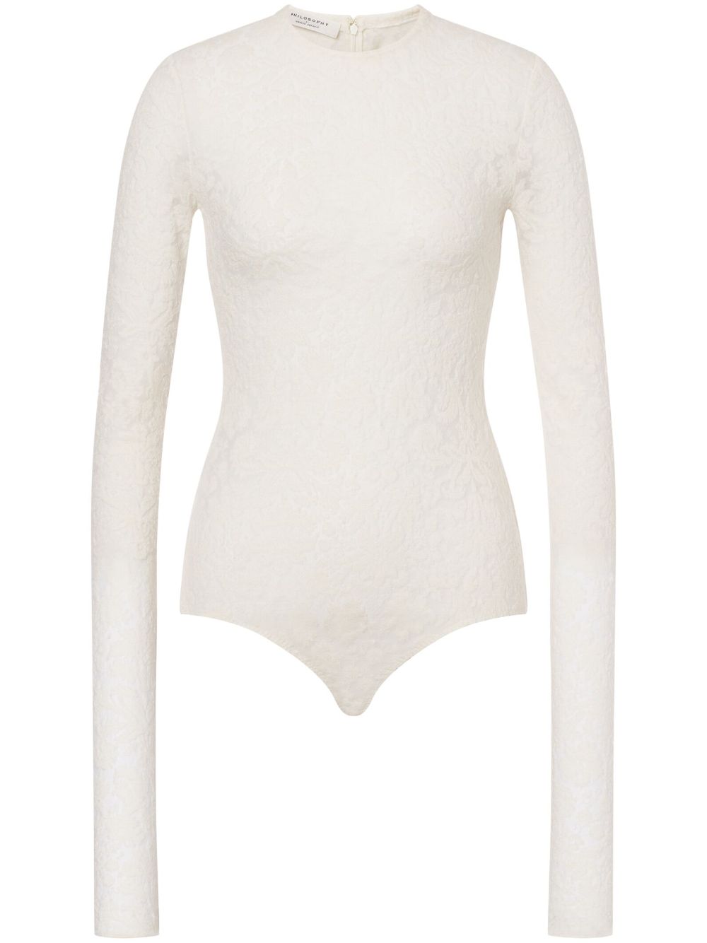 Lace-detailing bodysuit - White