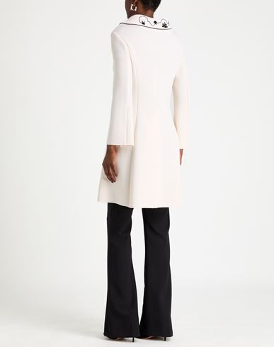 Woman Coat Ivory Size L Wool